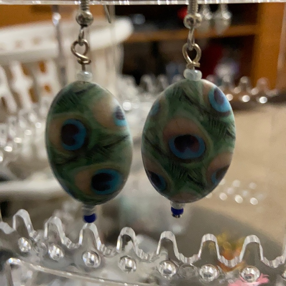 Peacocks earrings